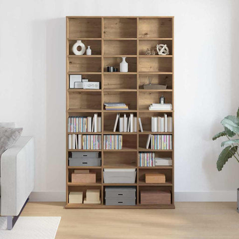 vidaXL CD Cabinet Artisan oak 101 x 23 x 177.5 cm Engineered Wood