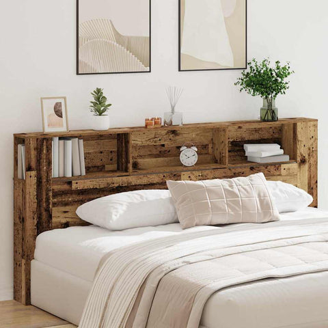 vidaXL Headboard Cabinet 220 x 18,5 x 104,5 cm Engineered wood