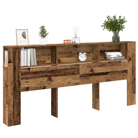 vidaXL Headboard Cabinet 220 x 18,5 x 104,5 cm Engineered wood