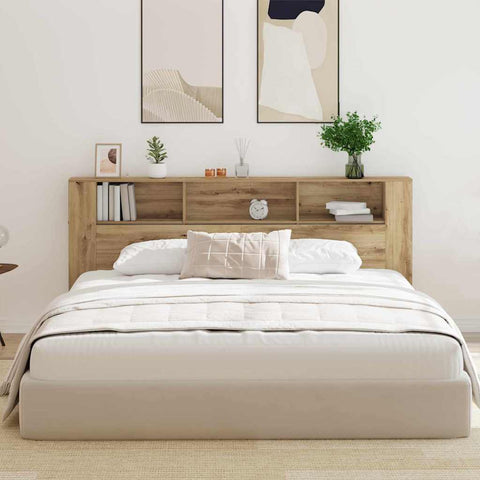 vidaXL Headboard Cabinet 220 x 18,5 x 104,5 cm Engineered wood