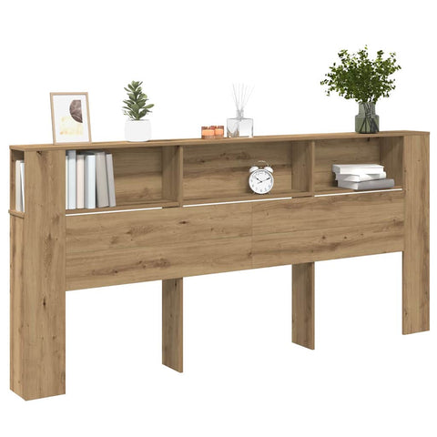 vidaXL Headboard Cabinet 220 x 18,5 x 104,5 cm Engineered wood