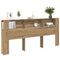 vidaXL Headboard Cabinet 220 x 18,5 x 104,5 cm Engineered wood