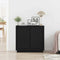 vidaXL Sideboard Black oak 80 x 34 x 75 cm Engineered wood