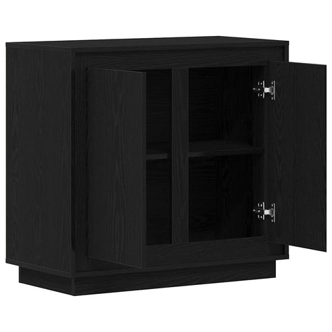 vidaXL Sideboard Black oak 80 x 34 x 75 cm Engineered wood