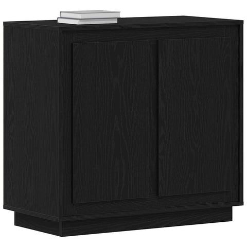vidaXL Sideboard Black oak 80 x 34 x 75 cm Engineered wood
