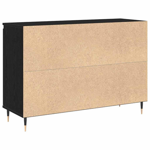 vidaXL Sideboard Black oak 101.5 x 35 x 70 cm Engineered wood