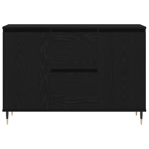 vidaXL Sideboard Black oak 101.5 x 35 x 70 cm Engineered wood