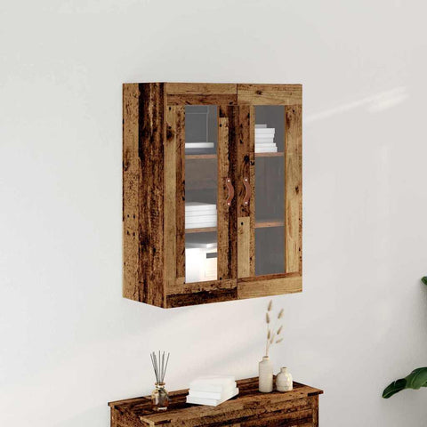 vidaXL Wall-mounted Cabinet Old wood 69.5 x 34 x 90 cm Engineered wood