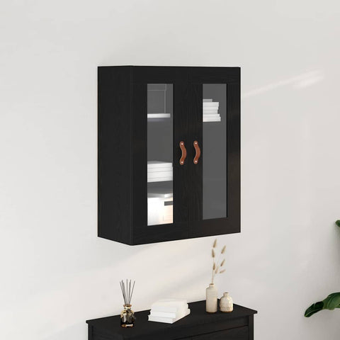 vidaXL Wall-mounted Cabinet Wall-mounted Black oak 69.5 x 34 x 90 cm