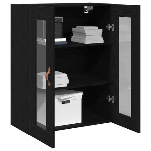 vidaXL Wall-mounted Cabinet Wall-mounted Black oak 69.5 x 34 x 90 cm