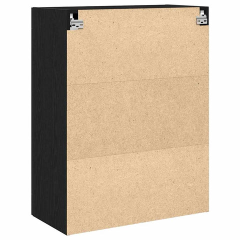 vidaXL Wall-mounted Cabinet Wall-mounted Black oak 69.5 x 34 x 90 cm
