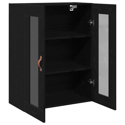 vidaXL Wall-mounted Cabinet Wall-mounted Black oak 69.5 x 34 x 90 cm