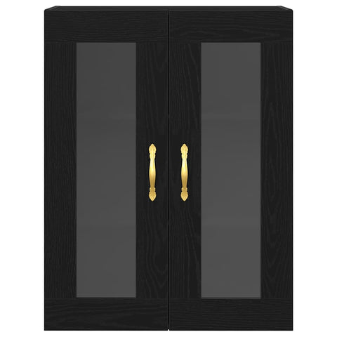 vidaXL Wall-mounted Cabinet Wall-mounted Black oak 69.5 x 34 x 90 cm