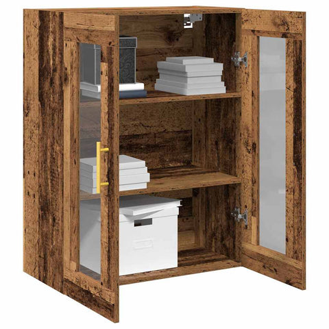 vidaXL Wall-mounted Cabinet Old wood 69.5 x 34 x 90 cm Engineered wood