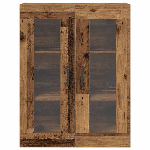 vidaXL Wall-mounted Cabinet Old wood 69.5 x 34 x 90 cm Engineered wood