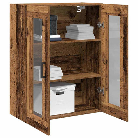 vidaXL Wall-mounted Cabinet Old wood 69.5 x 34 x 90 cm Engineered wood