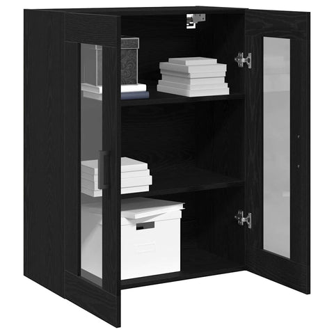 vidaXL Wall-mounted Cabinet Wall-mounted Black oak 69.5 x 34 x 90 cm