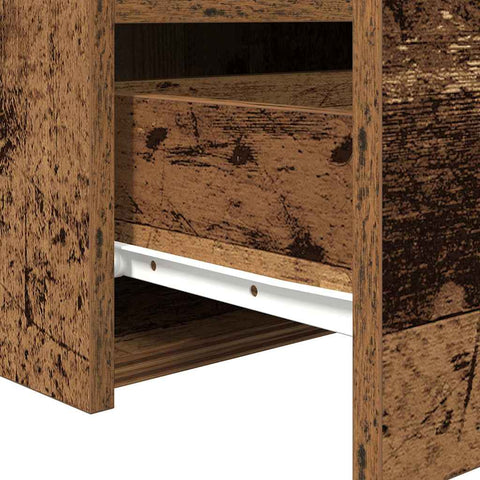 vidaXL Bedside Cabinet 2 pcs Old wood 50 x 40 x 45 cm Engineered wood