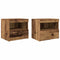 vidaXL Bedside Cabinet 2 pcs Old wood 50 x 40 x 45 cm Engineered wood