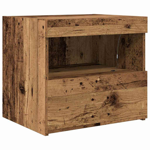 vidaXL Bedside Cabinet 2 pcs Old wood 50 x 40 x 45 cm Engineered wood