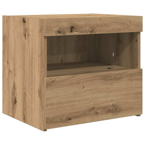 vidaXL Bedside Cabinet Artisan oak 50 x 40 x 45 cm Engineered wood