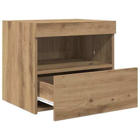 vidaXL Bedside Cabinet Artisan oak 50 x 40 x 45 cm Engineered wood