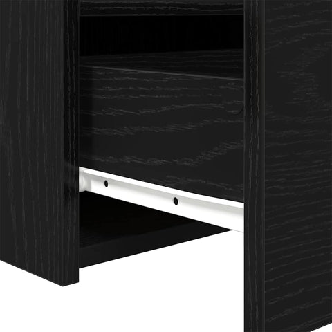 vidaXL Bedside Cabinet Black oak 50 x 40 x 45 cm Engineered wood