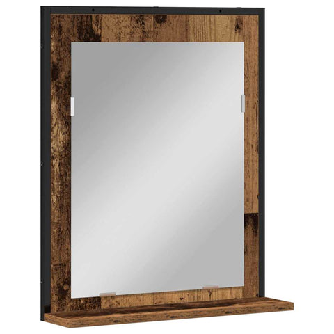 vidaXL Bathroom Mirror Old wood 50 x 12 x 60 cm Engineered Wood