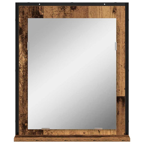 vidaXL Bathroom Mirror Old wood 50 x 12 x 60 cm Engineered Wood
