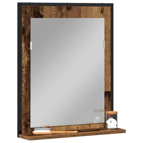 vidaXL Bathroom Mirror Old wood 50 x 12 x 60 cm Engineered Wood
