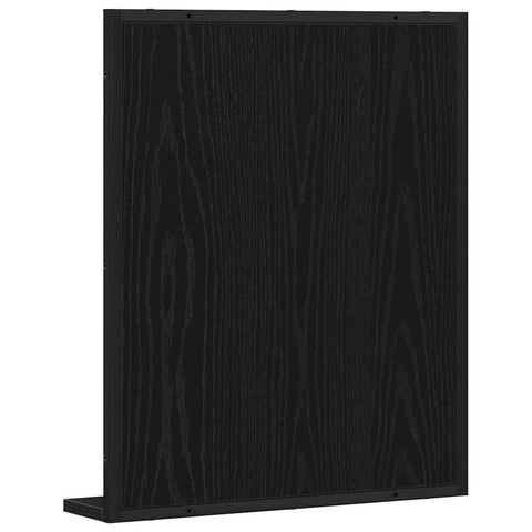 vidaXL Bathroom Mirror Black oak 50 x 12 x 60 cm Engineered Wood