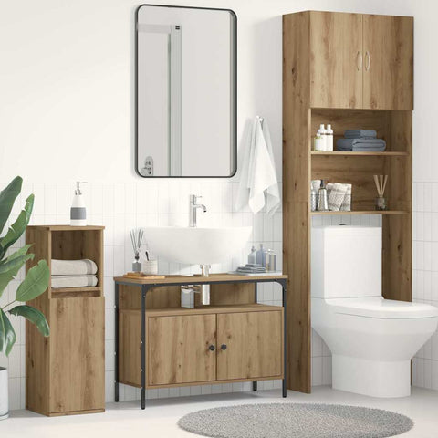 vidaXL Bathroom Sink Cabinet with Shelf Artisan oak 80 x 30 x 60 cm