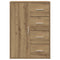 vidaXL Sideboard Artisan oak 60 x 31 x 84 cm Engineered wood