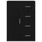 vidaXL Sideboard with Drawer Black oak 60 x 31 x 84 cm Engineered wood