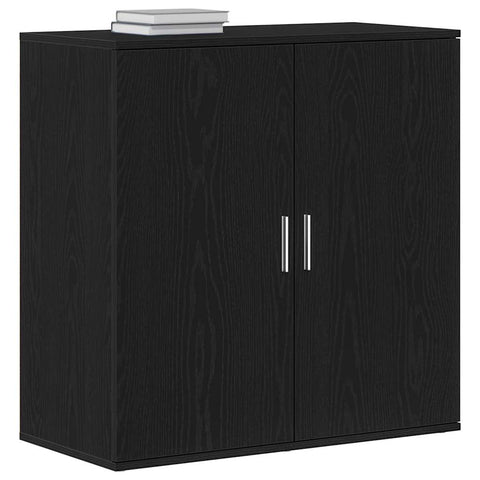vidaXL Sideboard Black oak 79 x 38 x 80 cm Engineered wood