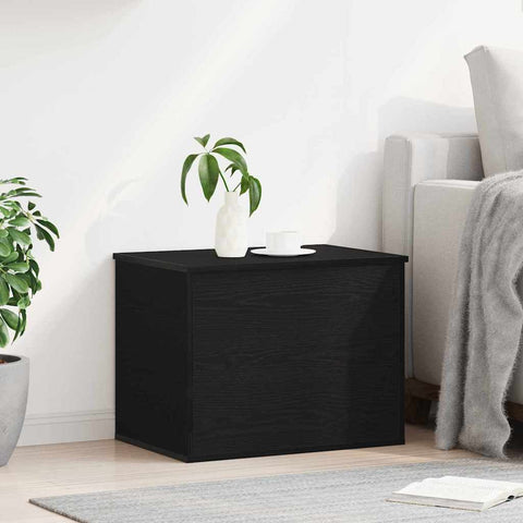 vidaXL Storage Box Black oak 60 x 42 x 46 cm Engineered Wood