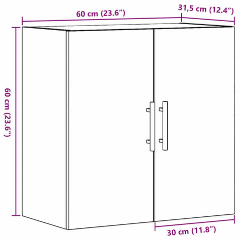 vidaXL Wall Cabinet Old wood 60 x 31 x 60 cm Engineered Wood