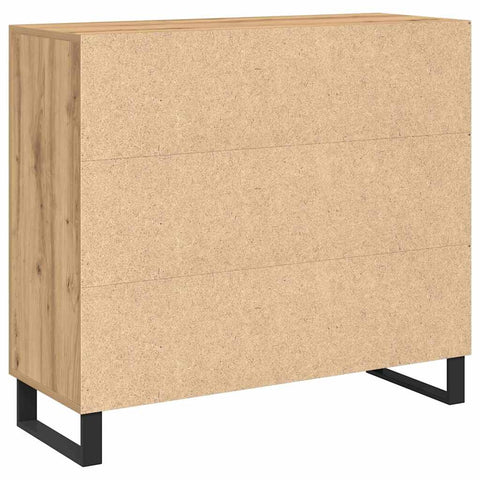 vidaXL Sideboard Artisan oak 90 x 34 x 80 cm Engineered wood