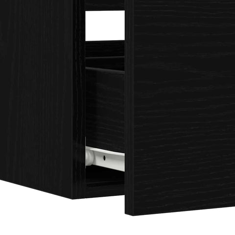 vidaXL Bathroom Furniture Set 2 pcs Black Oak 80 x 38.5 x 45 cm