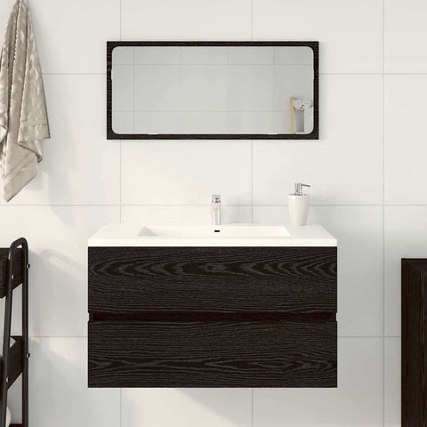 vidaXL Bathroom Furniture Set 2 pcs Black Oak 80 x 38.5 x 45 cm