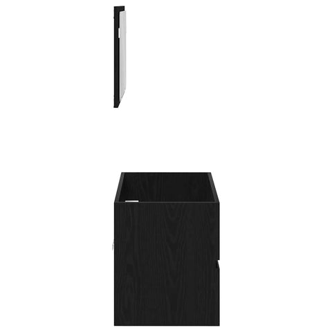 vidaXL Bathroom Furniture Set 2 pcs Black Oak 80 x 38.5 x 45 cm