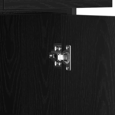 vidaXL Sideboard with Drawer Black oak 70 x 30 x 80 cm Engineered wood