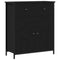 vidaXL Sideboard with Drawer Black oak 70 x 30 x 80 cm Engineered wood