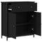 vidaXL Sideboard with Drawer Black oak 70 x 30 x 80 cm Engineered wood