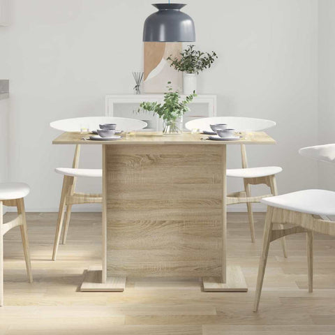 vidaXL Dining Table Sonoma oak 110 x 60 x 75 cm Engineered wood