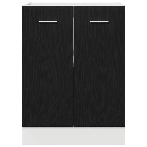 vidaXL Bottom Cabinet Black Oak 60x46x81.5 cm Engineered Wood