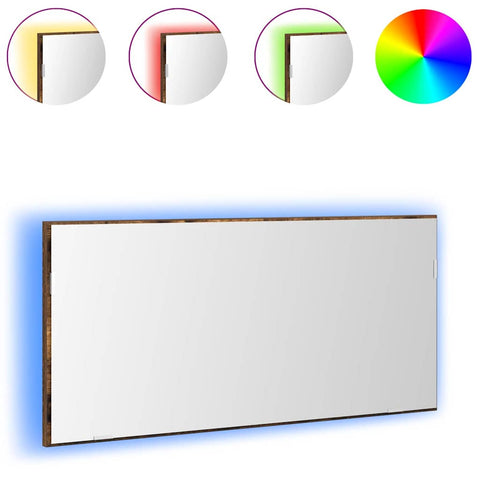 vidaXL Bathroom Mirror Brown 80 x 8.5 x 37 cm Engineered Wood