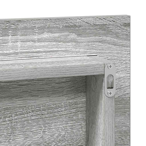 vidaXL Bathroom Mirror Wall-mounted High grey sonoma 80 x 8.5 x 37 cm