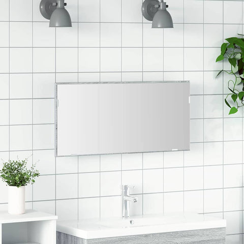 vidaXL Bathroom Mirror Wall-mounted High grey sonoma 80 x 8.5 x 37 cm