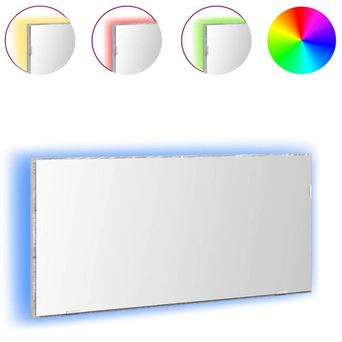 vidaXL Bathroom Mirror Wall-mounted High grey sonoma 80 x 8.5 x 37 cm